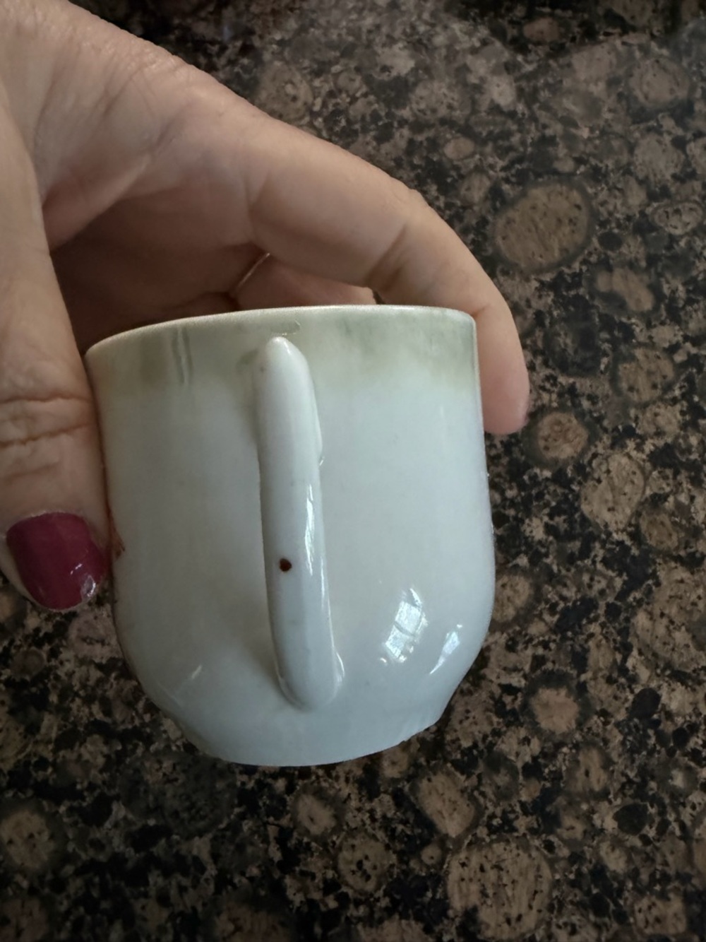 Vintage Children's Illustration Porcelain Cup - White with Multicolor Artwork - Picture 3 of 6